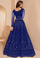 Net Embroidred Semi Stiched Lehenga Choli for Women 
