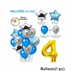 4th Happy Birthday Balloon Decoration,Blue,Set Of 1