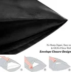 Grover Silk Pillow Cover Black 17x27inch Pack of 2 with crunches