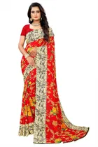 कनूड़ा प्रिंट्स फैंसी विमेंस जॉर्जेट प्रिंटेड साड़ी 