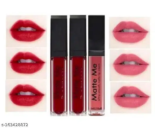 Matte Me Liquid Lipsticks (Maroon & Nude, Pack of 3)