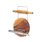Stainless Steel Chakla Belan Stand & Utensil Holder 