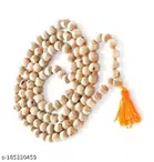 Sandal Wood Beads Jap Mala (White & Brown)