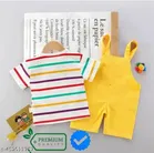 Cotton Blend Printed Dungarees for Boys 