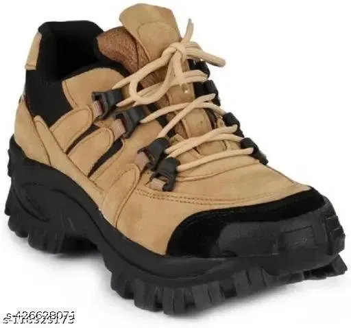 Boots for Men (Beige & Black, 10)