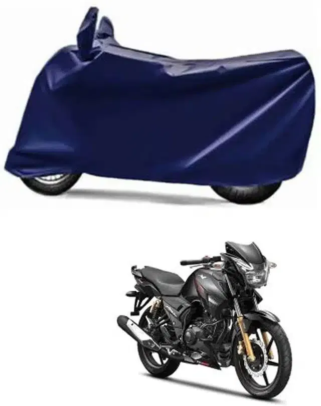 Waterproof & UV Protection Polyester Full Body Cover for TVS Apache RTR 180 (Blue)