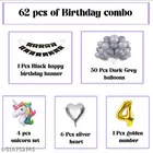 62 Pcs 4th Birthday Decoration kit, Multicolour, Set of 1