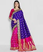 Banarasi Silk Jacquard Print Saree for Women 