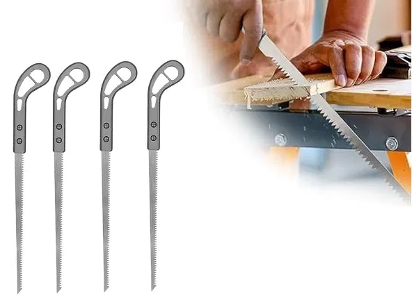 Stainless Steel Small Hand Saw for Gardening (Grey, Pack of 4)