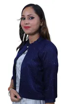 Rayon Embroidered Jacket for Women 