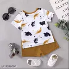 Cotton Blend Printed Clothing Set for Boys 