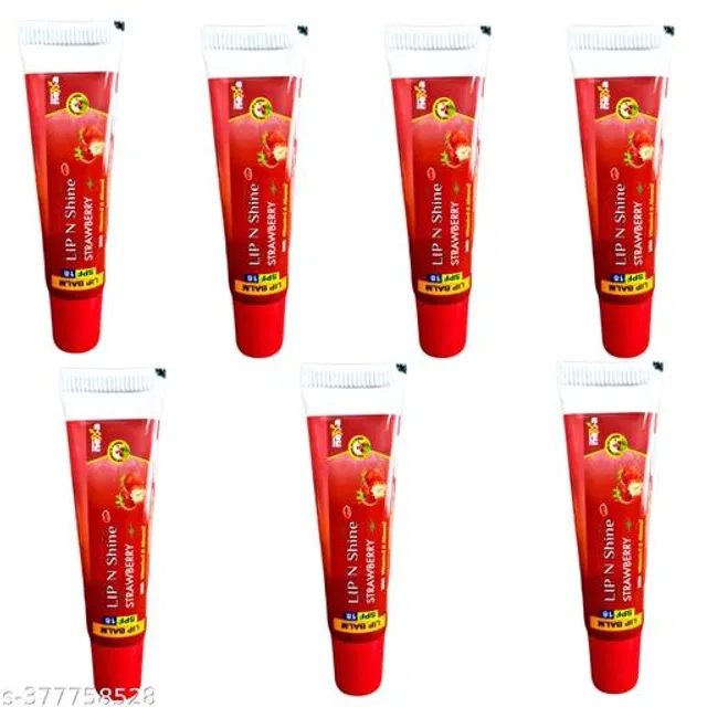 Lip N Sine Strawberry Lip Balm (10 g, Pack of 7)
