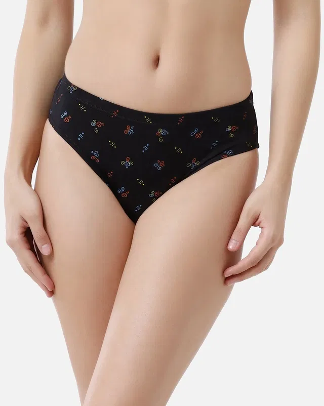 Cotton Printed Briefs for Women, Pack of 1 (Assorted, 110 cm)
