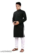 Embroidered Kurta Set for Men 