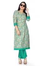 Cotton A-Line Kurti with Pant 