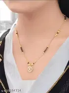 Alloy Gold Plated Mangalsutra for Women, Gold