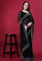 Georgette Embellished Saree for Women 