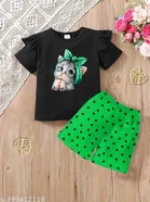 Cotton Blend Clothing Set for Girls 