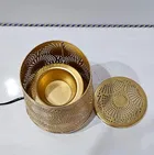 Metal Decorative Electric Moroccan-Style Oil Burner with Oil 