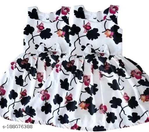 Party Dress for Girls (White, 18-24 Months)