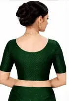 Readymade Stretchable Polyester Blouses for Women ,Green 
