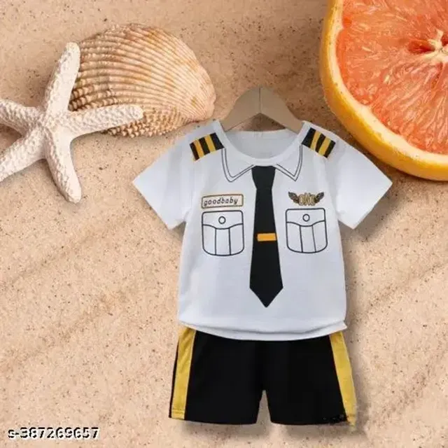 Cotton Printed Clothing Set for Boys (Multicolor, 6-9 Months)