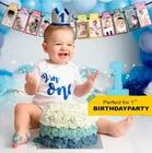 Multicolor 1 to 12 Month Rainbow Baby and Couple Banner with Front Side Photo Space & Sweet Memory Writing Space Back Side of Banner