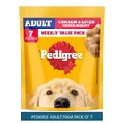 Pedigree Adult Chicken Liver Dog Food 7x70g