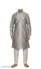 Banarasi Dupion Silk Solid Kurta with Pyjama for Men 