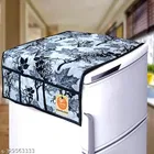 KANUSHI Industries® 1Pc Fridge Cover for Top with 6 Utility Pockets + 1 Handles Covers + 3 Fridge Mats 