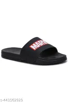 Sliders for Men, Red & Black 