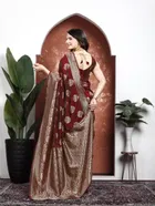 Banarasi Silk Jacquard Print Saree for Women 