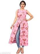 Crepe Printed Kurti for Women 