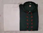Solid Show Button Kurta Set for Men 