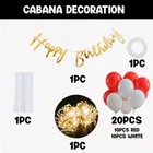 24 Pcs Birthday Cabana Tent Decorations 
