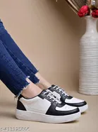 Solid Synthetic Sneakers for Women 