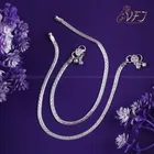 Brass Silver Plated Anklet for Women (Silver, Set of 1)
