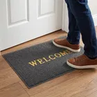 PVC Anti Skid Welcome Door Mat [38x58 cm] Brown