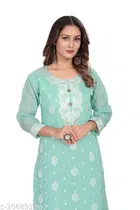 Cotton Embroidered Kurti for Women 