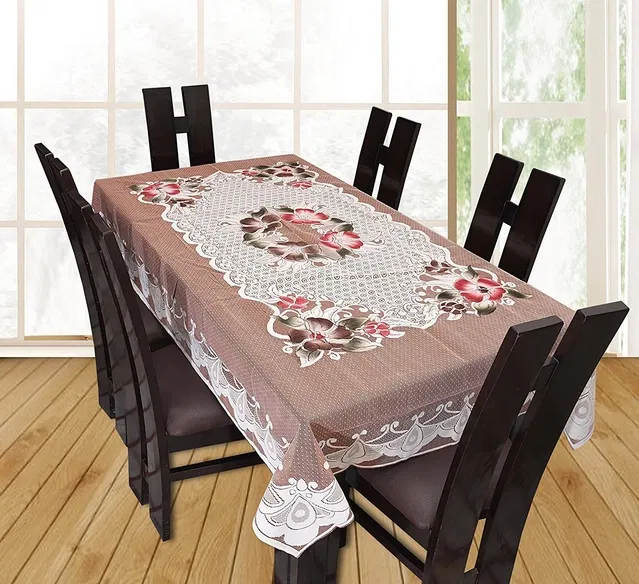 PVC Printed 4 Seaters Table Cover (Multicolor, 40x60 inches)