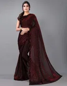 Lycra Blend Embellished Saree for Women 