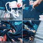 Homwatica 3 Seater Floral Blue Printed Elastic Sofa Cover 180X230Cm Pack Of 1