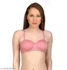 Cotton Blend Solid Padded Bra for Women 
