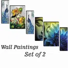 MDF 2 Pcs Designer Wall Painting for Home & Office 