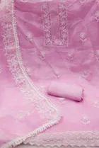 Organza Unstitched Dress Material for Women 