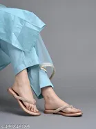 Embellished Synthetic Flat Sandals for Women 