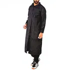 Solid Overcoat with Hoods and Side Pocket Raincoat for Men 