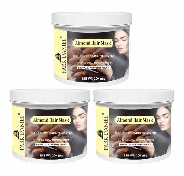 Park Daniel Almond Protein Hair Mask (200 g, Pack of 3)
