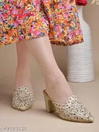 Shoetopia Multicolor Embellished Mules 