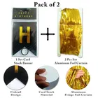 Birthday Decoration Banner with Aluminium Foil Curtains 